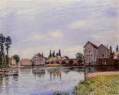 阿尔弗莱德 西斯莱 : The Loing Flowing under the Moret Bridge